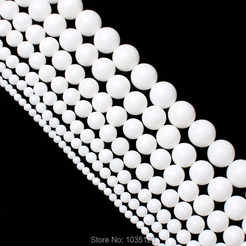 

4,6,8,10,12,14,16mm Smooth Natural White Shell MOP Round Shape Loose Beads Strand 15" Jewellery Making wj121