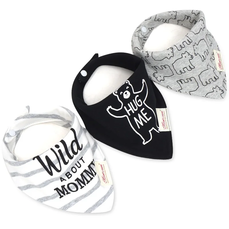 3pcs lot Baby Bibs Bandana 100 Cotton Cartoon Saliva Towel For Boys And Girls font b