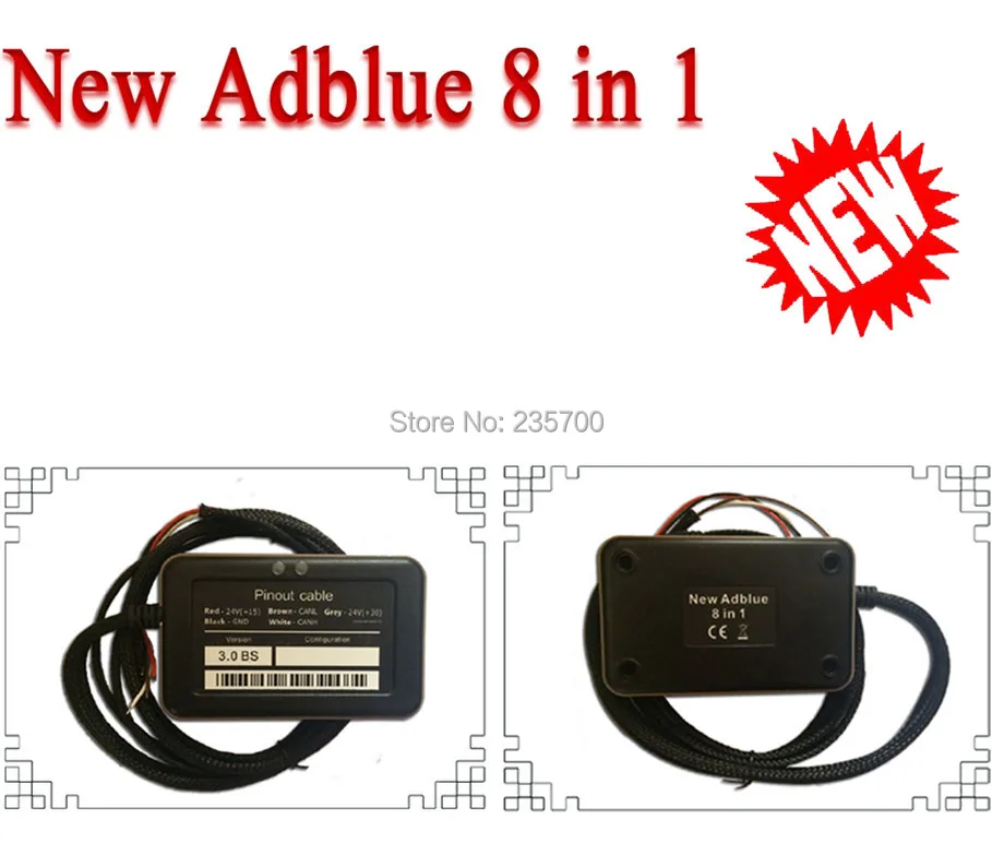 Профессиональный Adblue 8in1 инструмент для удаления Adblue эмуляции 8 в 1 V3.0 OBD2 Сканер модуль для грузовиков Поддержка евро 6