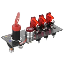 Jtron автомобильный гоночный Переключатель 12 В светодиодный переключатель панели зажигания пусковая кнопка выключения двигателя светодиодный переключатель красный