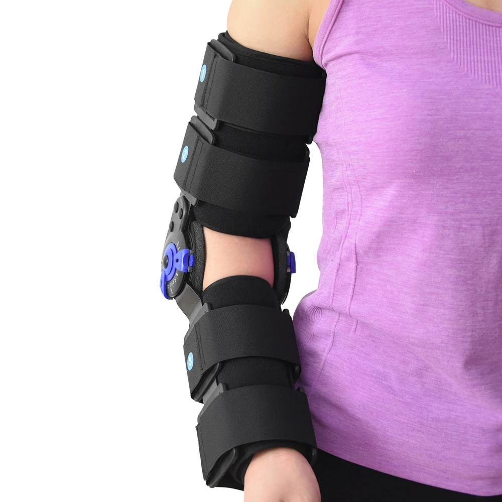 ROM hinged Elbow Arm Forarm Braces Support Splint Orthosis Orthotics Band Pad Belt Immobilizer Strap Wrap 2