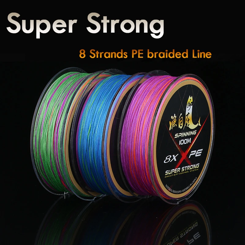 

Superb 8 Strands Braided Fishing Line 100M PE Line Sea & Rock Fishing Smooth Multifilament Line Big Fish Suitable Fishing Tools