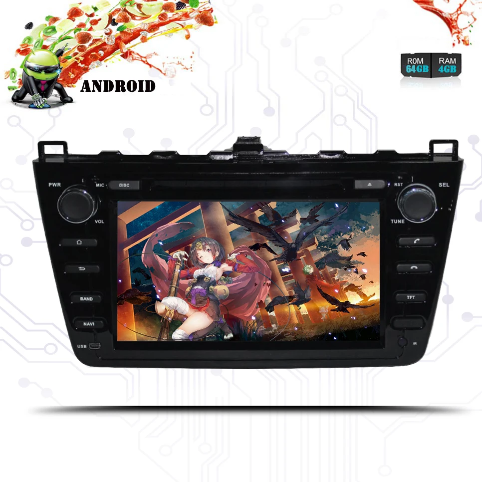 Best Android 9.0 Car DVD Player GPS Navigation Radio 2 DIn For Mazda 6 Atenza 2008-2012 HD Satnav multimedia CD radio Tape Recorder 3
