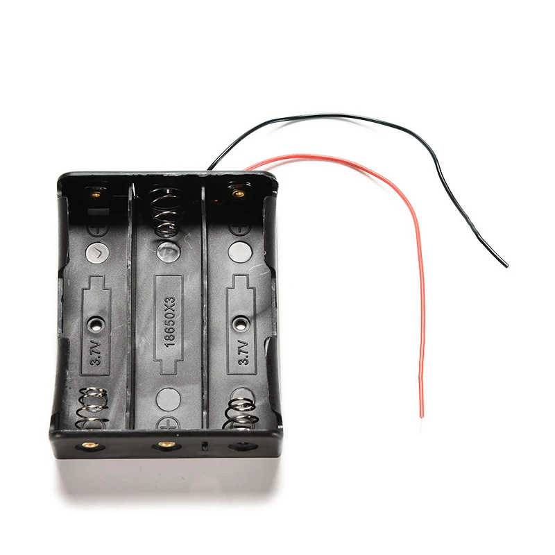

New 1PC New Plastic 3x18650 Battery Storage Case Box Holder For 3 x 18650 3.7V Battery Pack Case With Wire Lead
