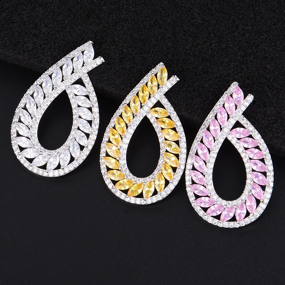

Siscathy 2019 New Design Big Stud Statement Earrings For Women Fashion Jewelry Elegant Girls Party Wedding Accessories