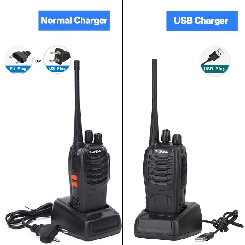 4 шт. Baofeng BF 888S иди и болтай Walkie Talkie “иди зарядным устройством USB адаптер