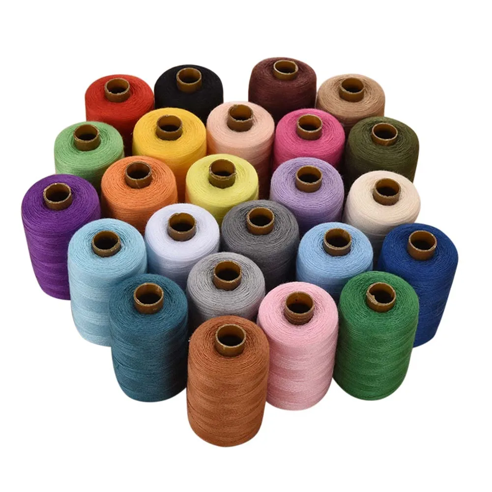 Швейные нитки 24 цвета 1000 ярдов полиэстер DIY швейный набор для ручных машинных игл SLC88