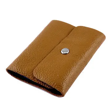

Office 26 Sheets Brown Faux Leather Credit Card Holder Cover Organizer