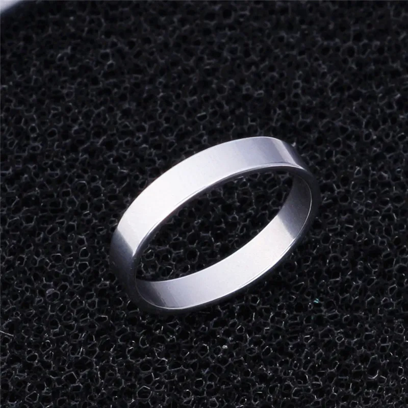 4 мм кольцо в стиле панк-рок серебряного цвета мужские женские модные массивные кольца из титановой стали