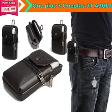 Genuine Leather Carry Belt Clip Pouch Waist Purse Case Cover for One plus 3 Oneplus 3T A3010 Phone Bags Cases Free Drop Shipping
