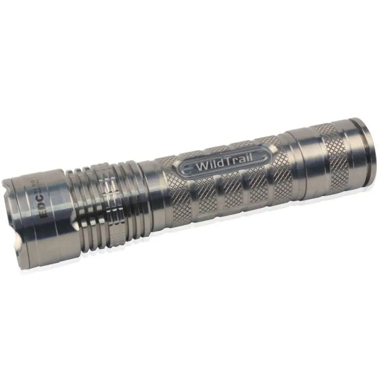 WILDTRAIL Titanium Metal LED Flash light 18650 Torch Titan Material Lanterna High power 1000