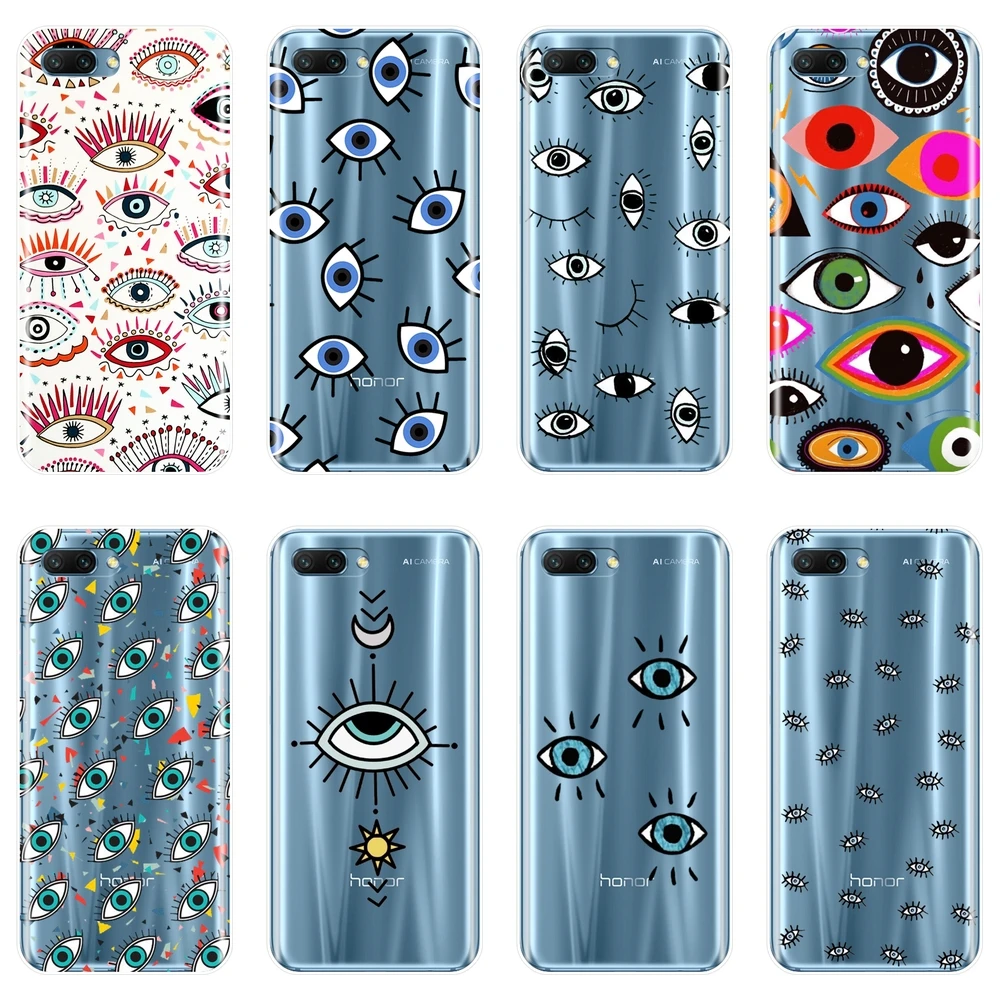 

Back Cover For Huawei Honor 7 8 9 10 Lite Soft Silicone Eyes Eyelash Phone Case For Huawei Honor 7 7S 7X 7A 7C Pro 10 9 8 8X MAX