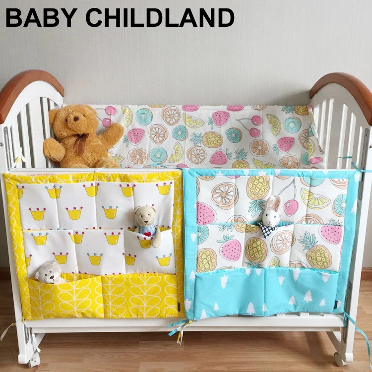 Muslin tree baby crib Accessories Baby Hot Bed Hanging Storage Bag Crib Organizer Toy Diaper