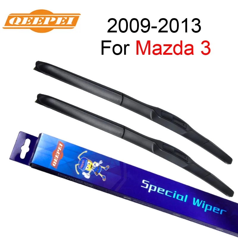 

QEEPEI Wiper Blade For Mazda 3 2009-2013 24"+19" High Quality Iso9000 Natural Rubber Clean Front Windshield