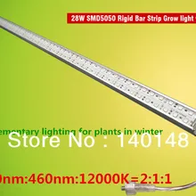 Лидер продаж комнатный гидропонный огни 28,8 w smd 5050 Жесткие светодиодные ленты Лампа для роста растений 660nm 460nm 12000 K