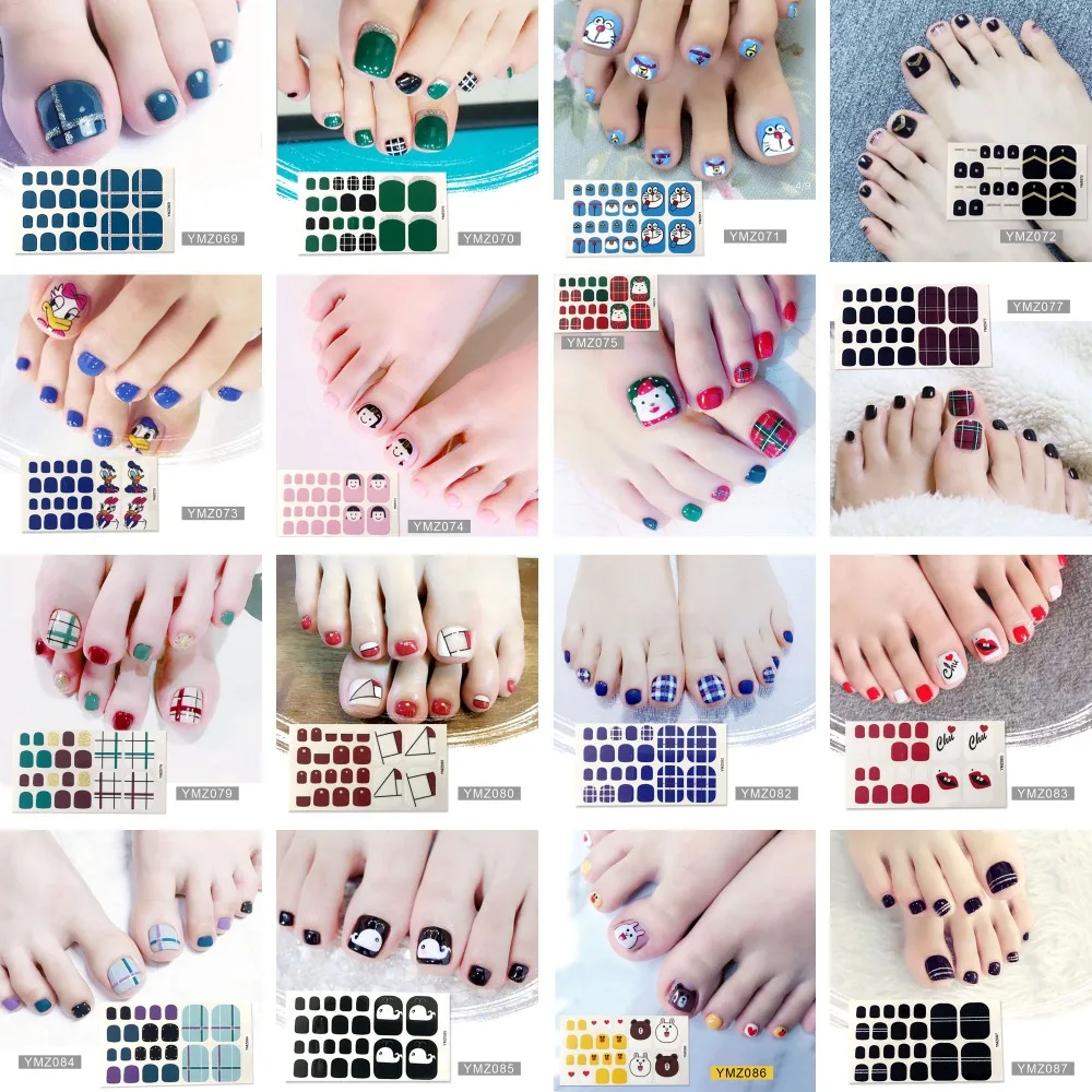 

1PC Toenail art Full-Cover Sticker Sheet For ToeNail Sticker Polish Sticker Pedicure Sticker YMZ069-087 Holiday Summer