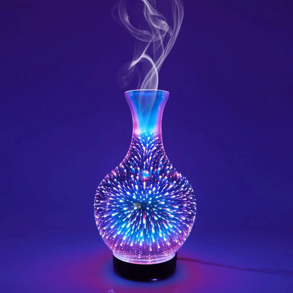 

LEPOID Aroma Humidifier Essential Oil Diffuser Ultrasonic Air Purify 7 Colors Changing Cool Mist Maker 100ML