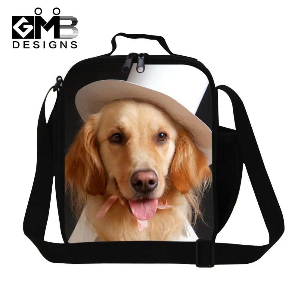 Stylish Lunch Bags Dog Patterns for Boys Insulated Lunch Cooler Bag with straps Small Lunch Container for Children School Food boys-lunch-bag