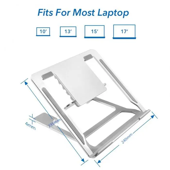 Универсальная Алюминиевая Подставка для ноутбука, складной регулируемый держатель для ноутбука, планшета JLRL88