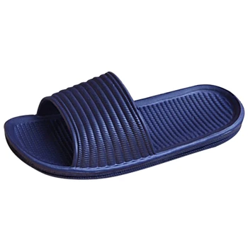 

Practical Durable Soft Mens Bath Slippers Sandals Bathroom Shoes Flip Flops size:40 dark blue