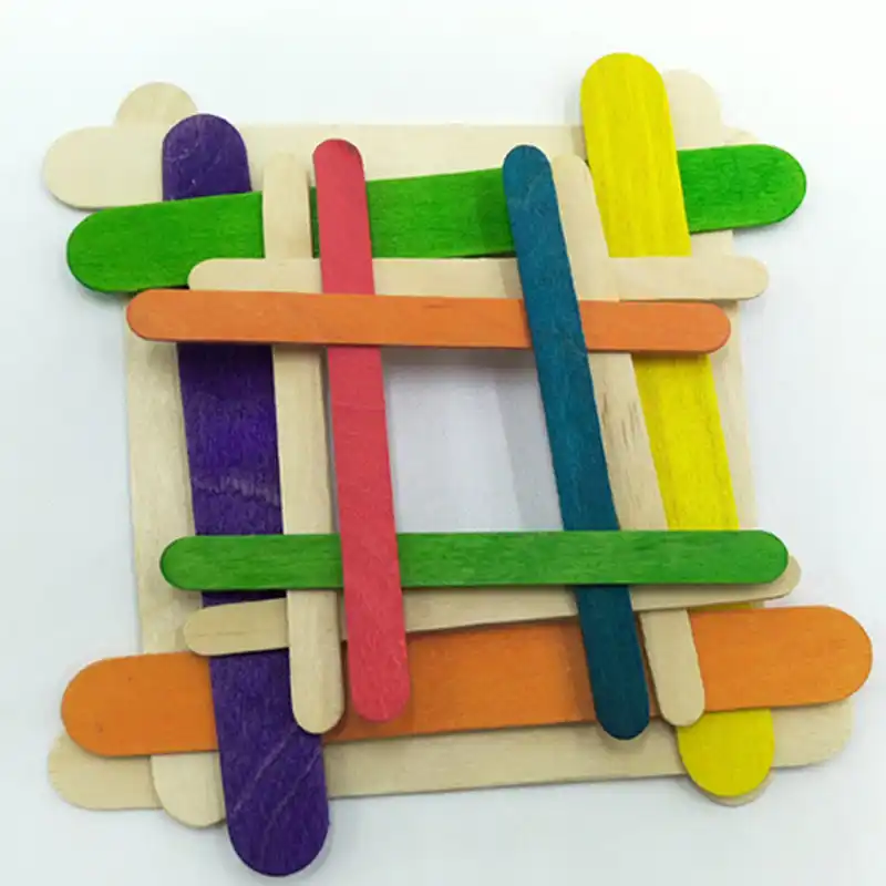 50 Buahbungkus Warna Kayu Stik Es Krim Anak Anak Kerajinan Tangan Seni Stik Es Krim Anak Anak Diy Dapur Warna Dasar Es Krim Alat