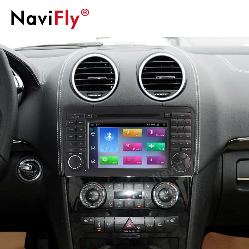 Excellent NaviFly Android9.1 Quad core Car media Audio For Mercedes Benz GL ML CLASS W164 ML350 ML500 X164 GL320 with dvd gps radio rds 5