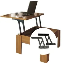 2 uds. Bisagras de mesa, mecanismo de mesa de centro de elevación superior, bisagras de Hardware para muebles, para elevación de mesa de 30 kg y bisagra de armario plegable