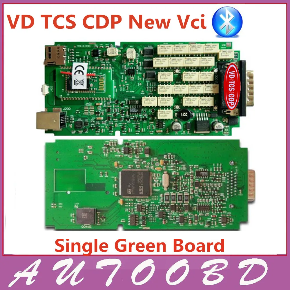 DHL Бесплатная доставка + CDP интерфейс 2014R2/2015R1 одноплатный VD TCS CDP PRO Bluetooth OBD II авто диагностический сканер инструмент в наличии