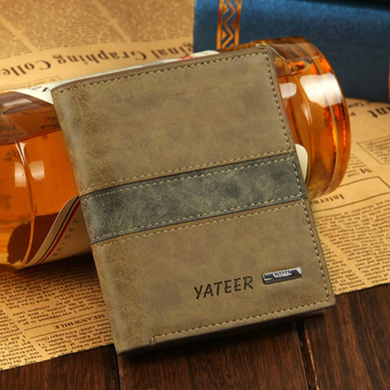 

Fashion Slim Trifold Purse Casual Matte PU Leather Wallet Short Student Coin Purses Retro Small Wallets Card Holders Money Bags