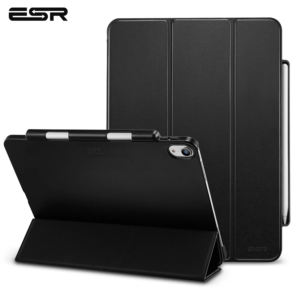Goedkoop Esr Case Voor Ipad Pro 11 2018 Cover Ultra Slim Pu Leather Transparante Pc Back Cover Met Potlood Slot Ondersteuning hechten Lading Funda