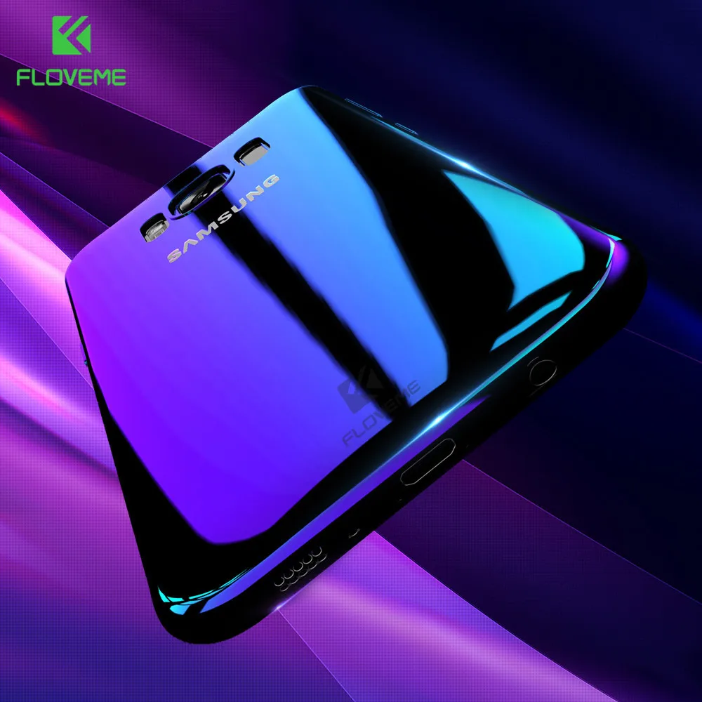 FLOVEME Blue-Ray Mirror Case For Samsung Galaxy S7 S7 Edge Cool Phone Case for Samsung Galaxy S8 S8 Plus S6 S6 Edge Capa Cover cases-for-s8+