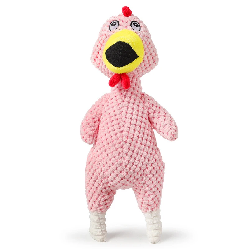 Dog Chew Toys For Small mid Dogs Chicken Shaped Puppy Pet Squeaky Toy Pets Plush Sound Toys Pet Supplies