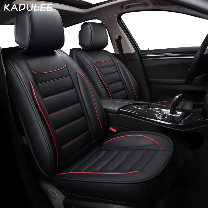 KADULEE pu leather universal car seat cover for Ssangyong all model Actyon korando Kyron Tivolan Re