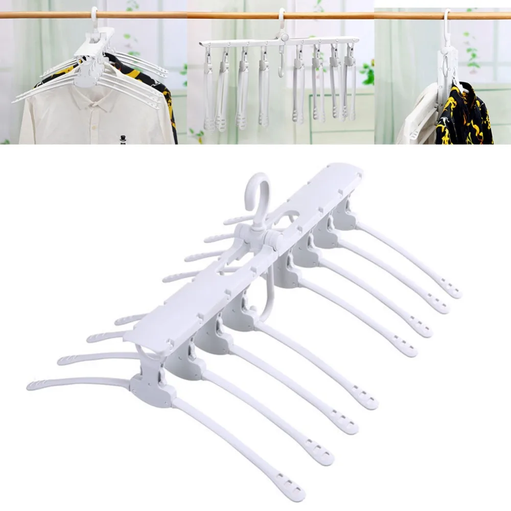 

Multifunctional Magic Smart Hanger Storage Foldable Artifact Clothes Rack Household Drying Rack Clothing Multi-layer Folding