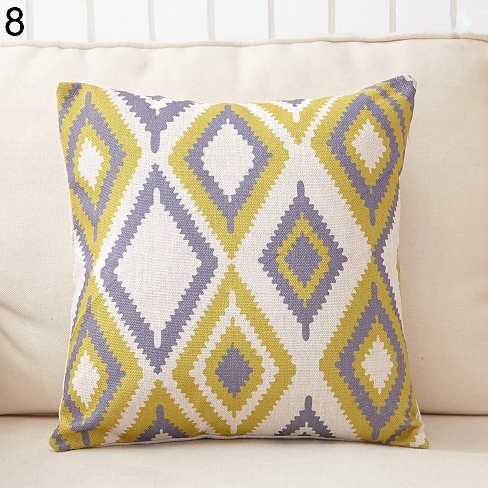 Nordic Стиль 18 дюймов постельное белье с геометрическим узором Подушка Чехол для подушки Комплект домашний диван - Цвет: 8