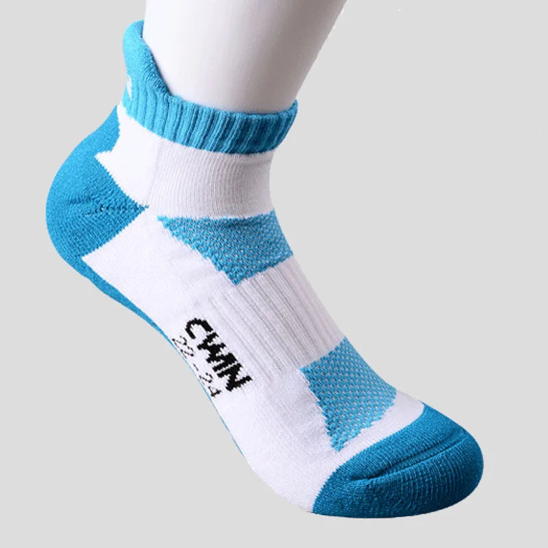 1 пара Camewin женские дышащие спортивные носки для бега для бадминтона и настольного тенниса носки для девочек противоскользящие fiets sokken bike Antiba - Цвет: Синий