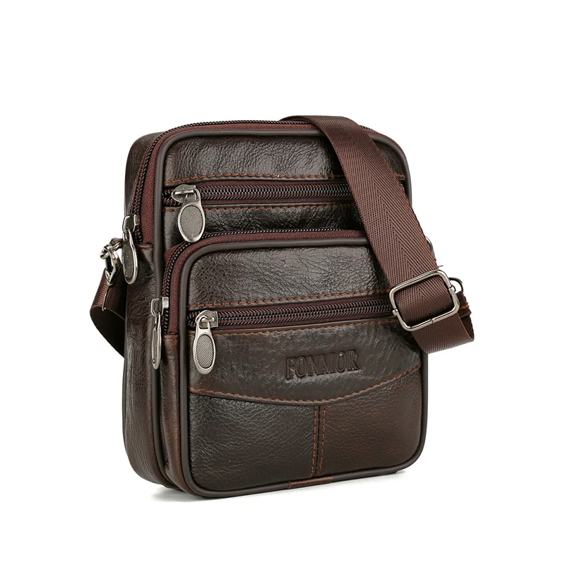  Vintage Leather Bags for Man Genuine Leather Crossbody Bag Men Casual Single Shoulder Bag Male Smal - 32974686433