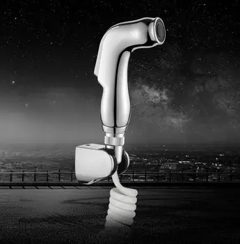 

POSEPOP Colorful Toilet Bidet Shower Spray set Chrome Plated Plastic ABS Handheld Shattaf Spray Gun With Shower Hose And Holder