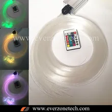 5 Вт RGB LED Волокно оптическое звездное небо потолочный комплект Light 200 шт. 0.75 мм 2 м с пульта дистанционного управления