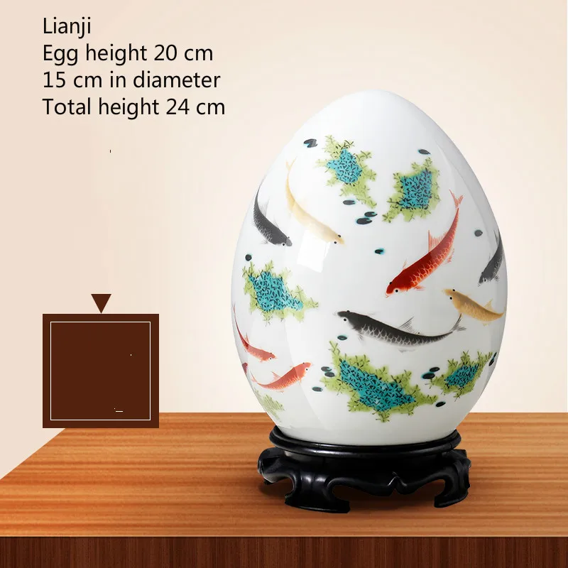 Jingdezhen Ceramic Lucky Ornaments Furnishing Decoration Crafts Office Coffee Accessories Wedding Desktop Pendulum E - Цвет: g