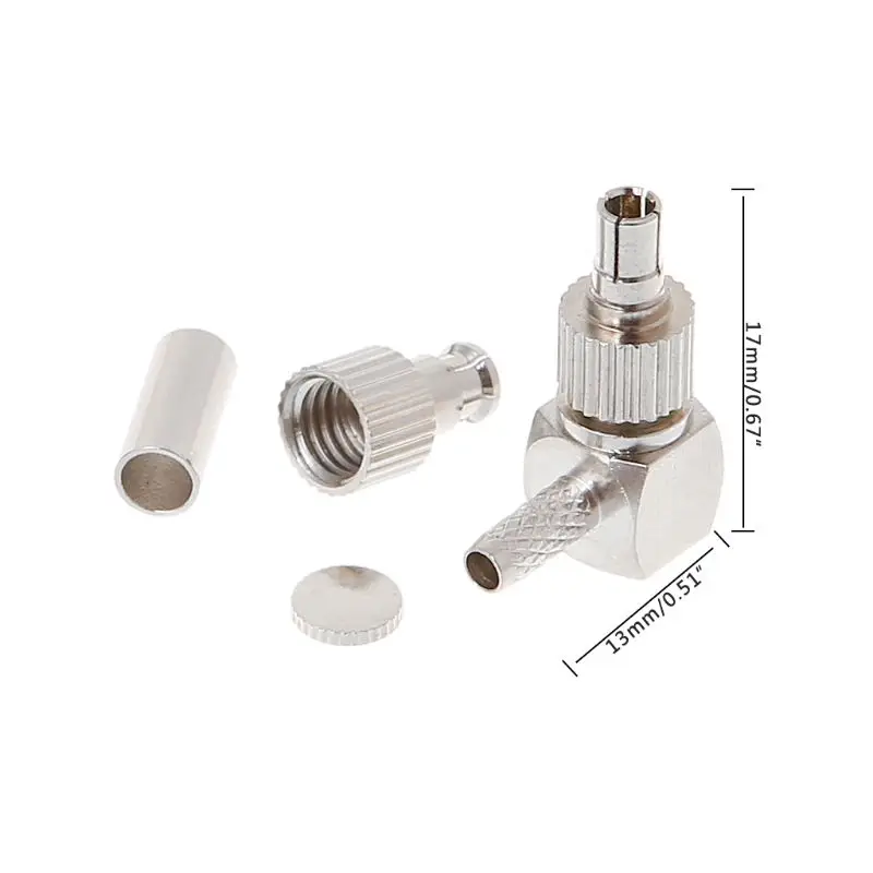 Коаксиальный адаптер 2 в 1 TS9/CRC9 для RG174/178/316 LMR100|Соединители| |