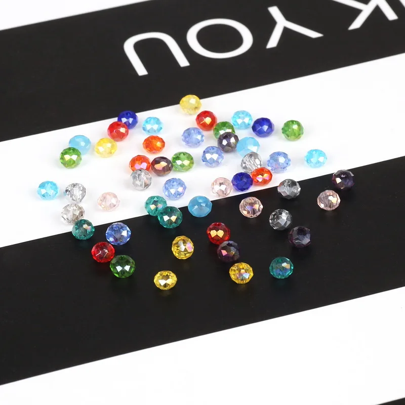 

24 Colors 145pcs 3mm Multicolor Beads Wholesale Round Faceted Crystal Beads Rondelles Loose Wheel Beads Glass Ball Beaded String