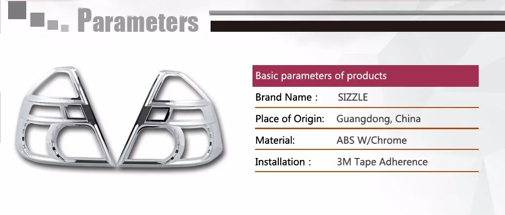 ABS Plating Chrome Accessories For Chevrolet AVEO Sedan 2009 Aftermarket Tail Light Bezel Covers a