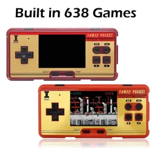 Мини ретро портативный игровой плеер семейный Карманный дюймов 3 дюймов Встроенный 638 игры 8 бит видео игровая консоль Поддержка AV Out Put