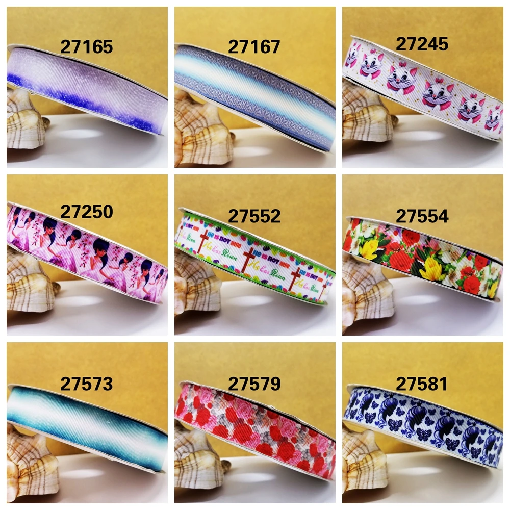 

Free shipping 2019 new arrival 50yards cartoon printed grosgrain ribbons 27552