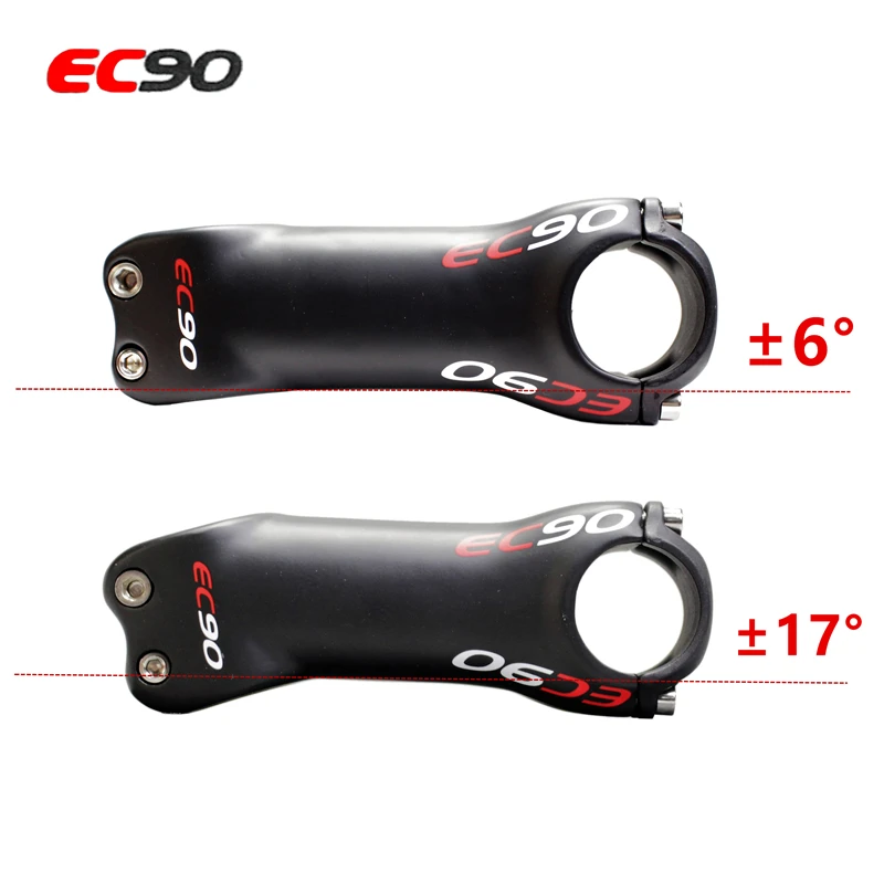 En Ligne EC90 nouveau fibre de carbone riser autoroute vélo tige riser tige vtt vélo tige riser robinet 17 degrés 6 degrés 31.8 28.6