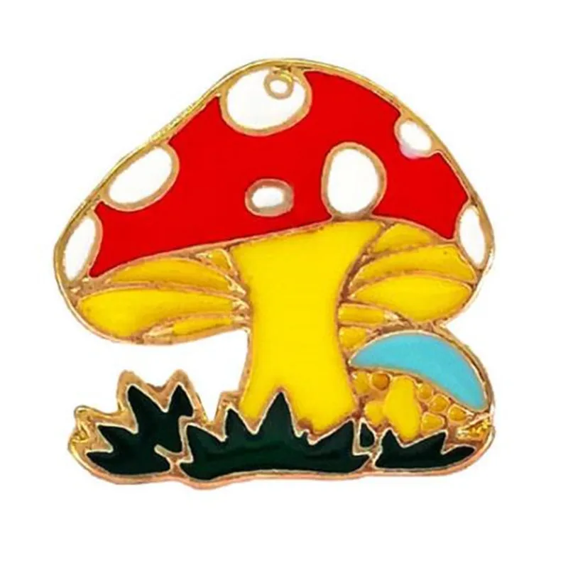 Мода мультфильм гриб металлические значки иконки на Pin Hipster брошь одежду значок