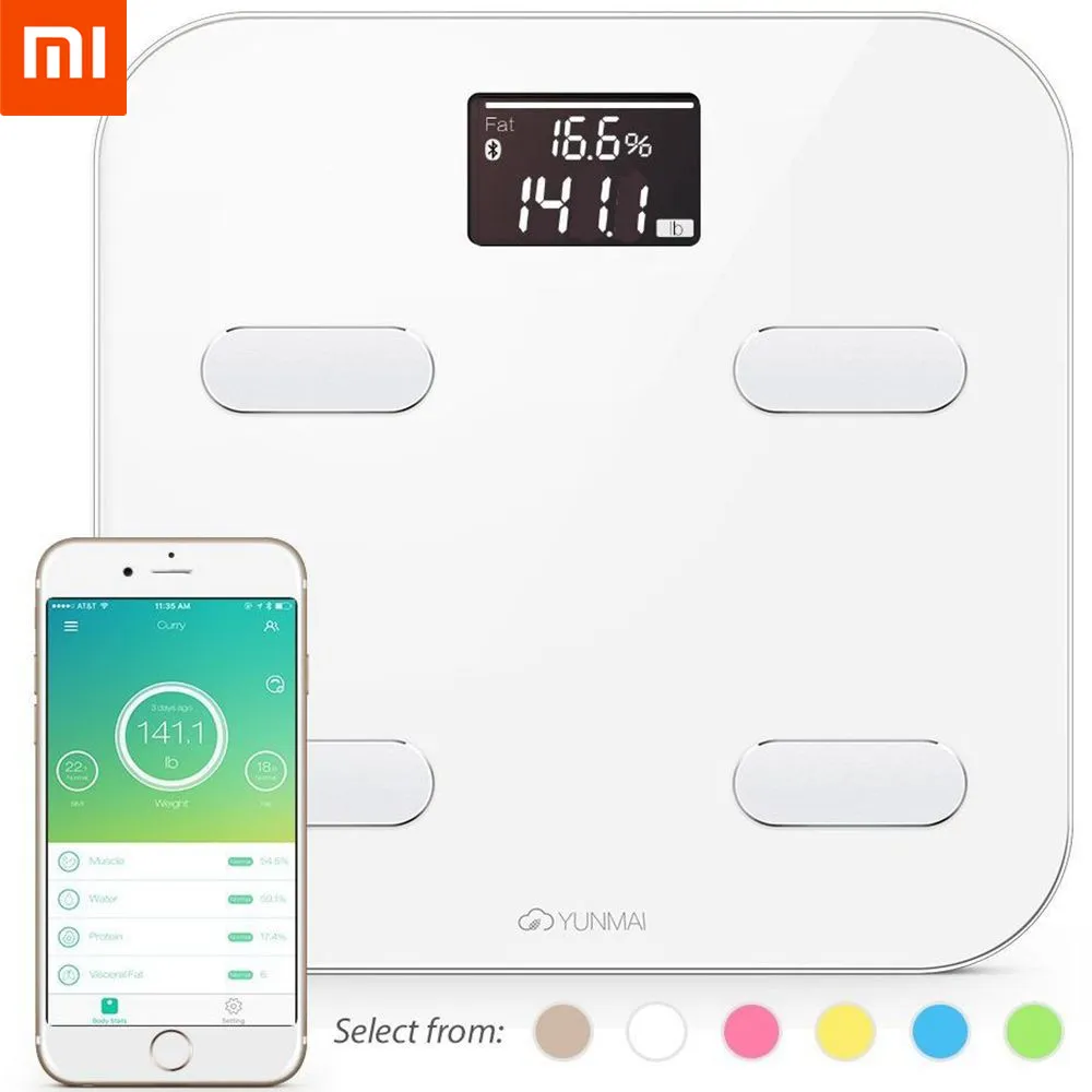 

XIAOMI YUNMAI Intelligent Body Fat Digital Weight Scale Smart APP Control Fat Scale Led Display USB Rechargable Body Fat Monitor