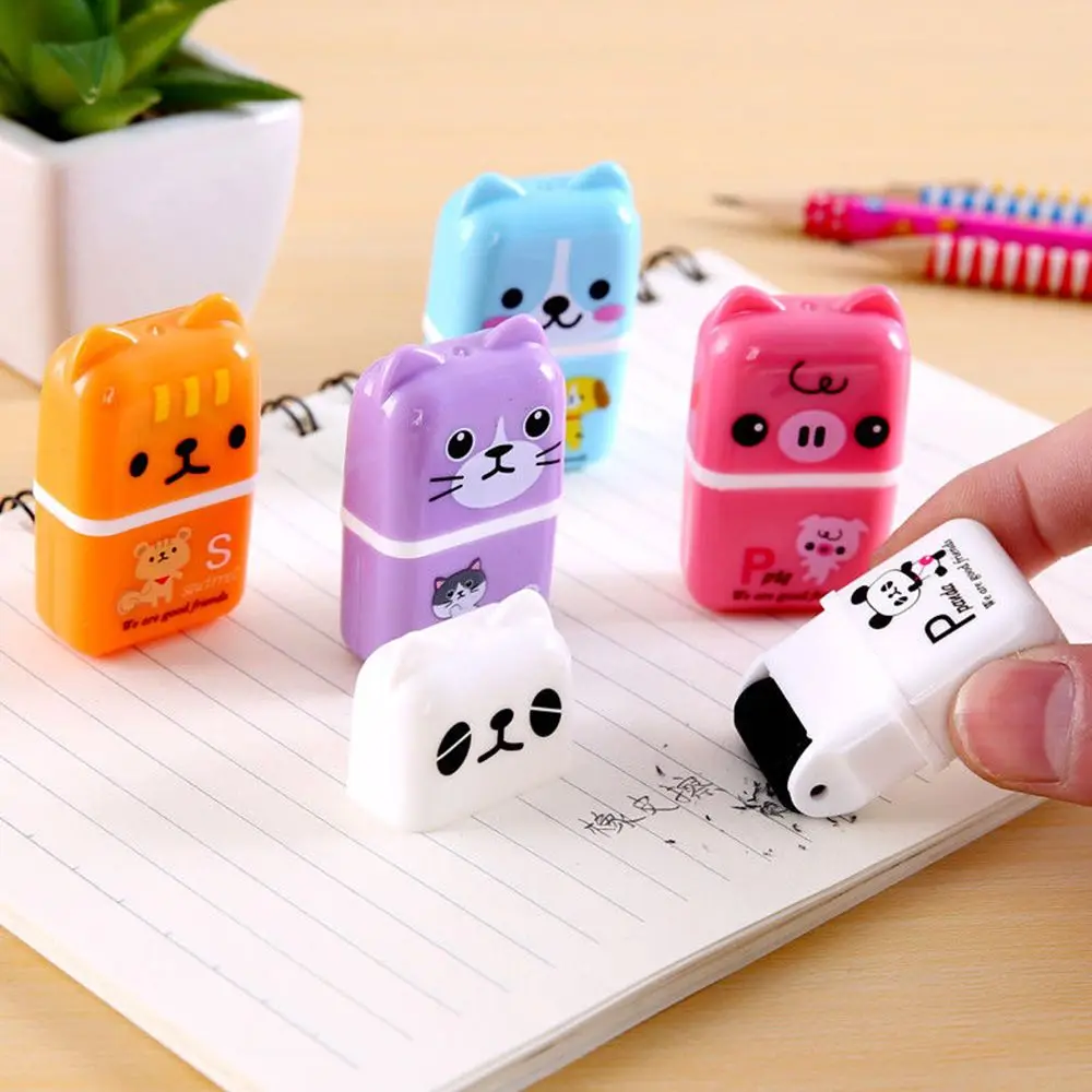 

1pc Kawaii Creative Roller Eraser Cute Cartoon Rubber Stationery School Office Suppliers Kids Award Gift Hot Free Shipping