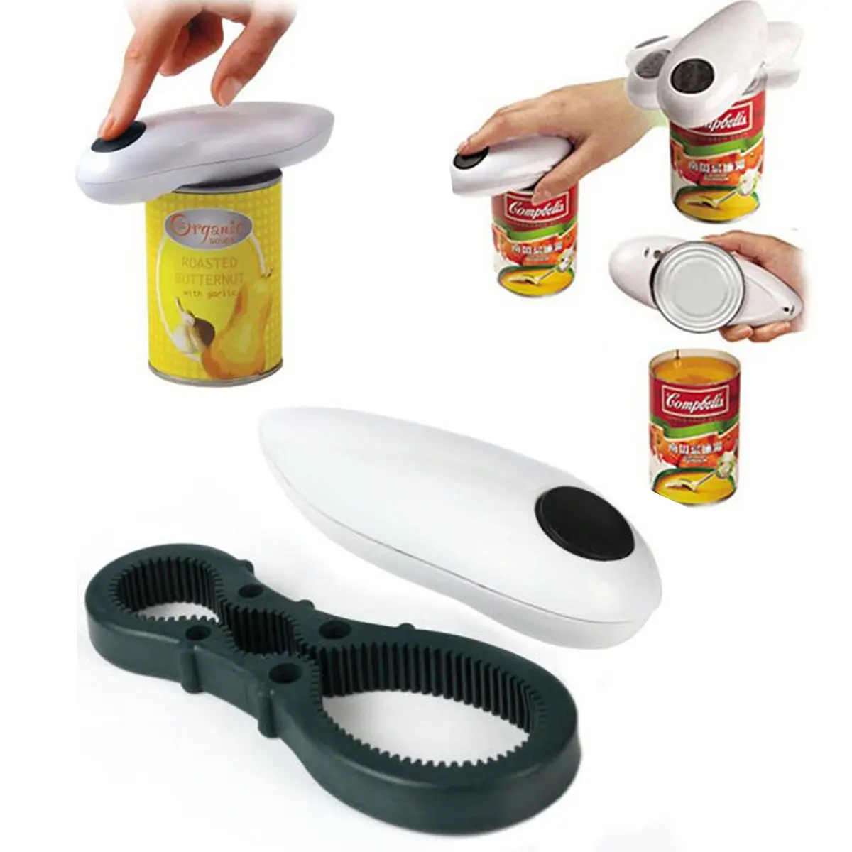 Electric Automatic One Touch Hand Held Can Jar Tin Opener Tools Kitchen Gadget Jar opener